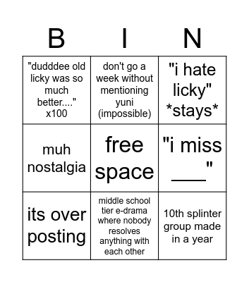 daily licky bingo Card