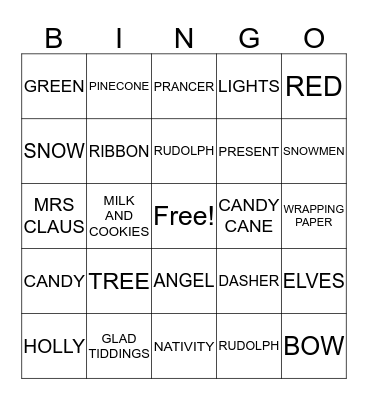 CHRISTMAS IN OCTOBER Bingo Card