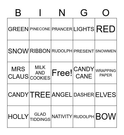 CHRISTMAS IN OCTOBER Bingo Card