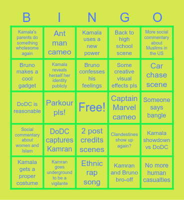 ms marvel finale bingo 124oiagneoanesgoin Bingo Card