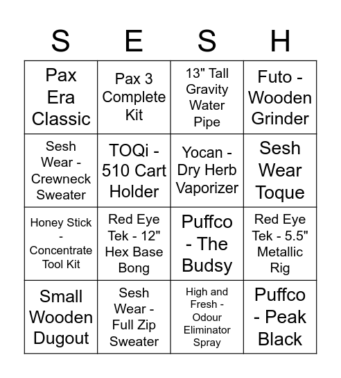 BONUS BINGO Card