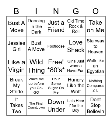 Happy Birthday Pop! Bingo Card