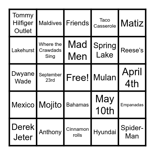 Bingo Card