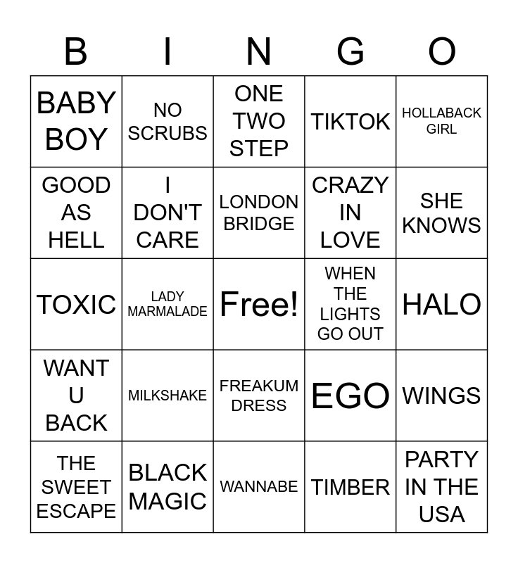 TAVERN 3 Bingo Card