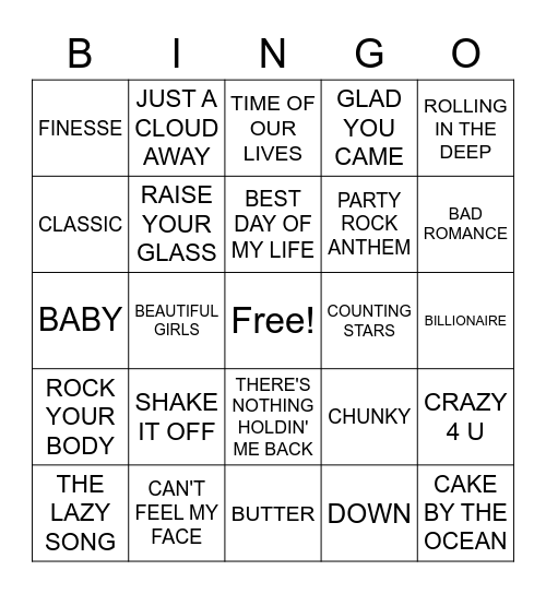 TAVERN 5 Bingo Card
