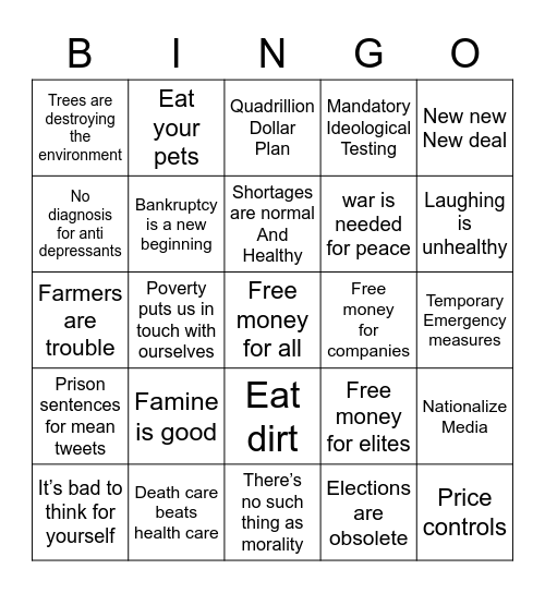 2023 August-December Headlines Bingo Card