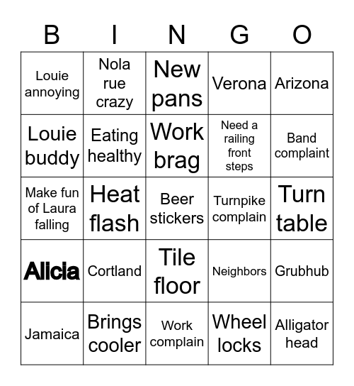 Dingo Bingo Card