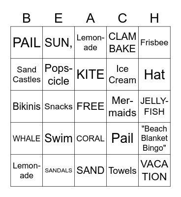 BEACH BLANKET BINGO Card