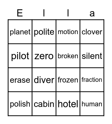 tion and camels/tigers Bingo Card