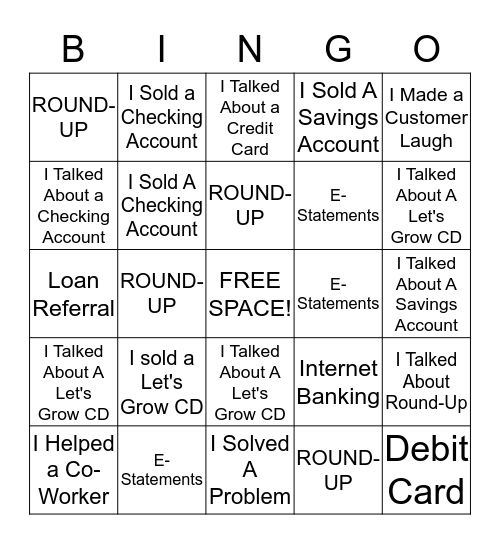 REFERRAL Bingo Card