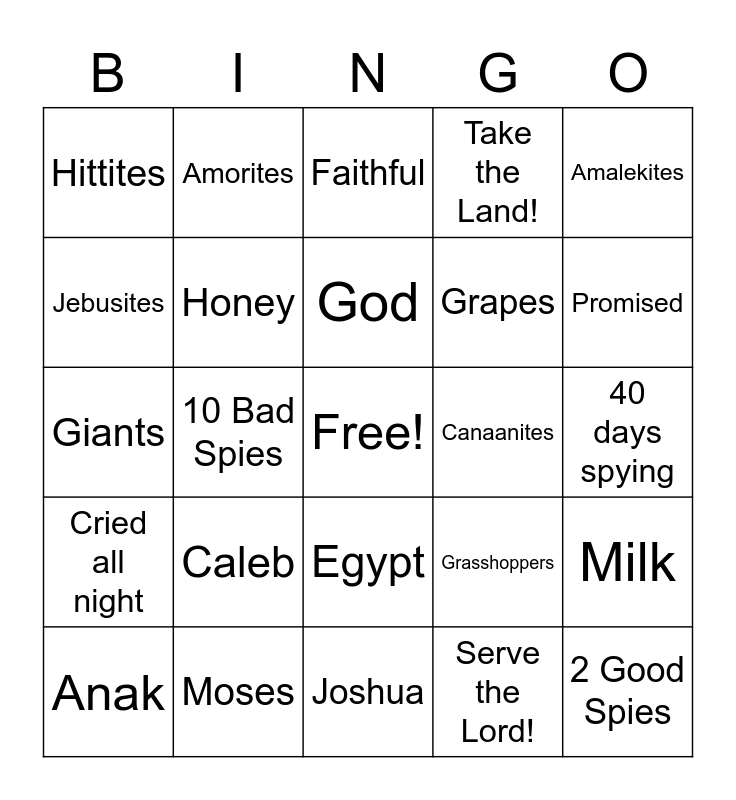 Caleb - The Good Spy Bingo Card