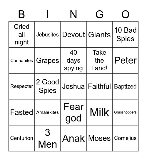 Cornelius Bingo Card