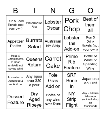 KEEP YOUR RECEIPTS Bingo Card