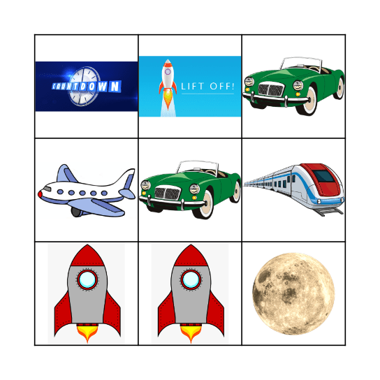 Rocket Launch Bingo Card