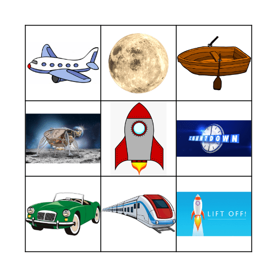 Rocket Launch Bingo Card
