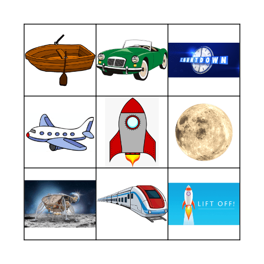 Rocket Launch Bingo Card