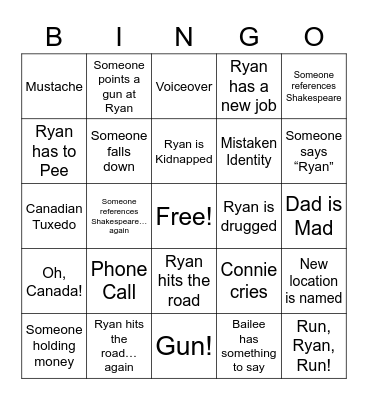 Ryan's Babe - Round 2 Bingo Card