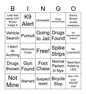 OP Live Bingo Card