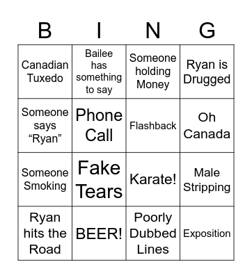Ryan's Babe - Round 3 Bingo Card