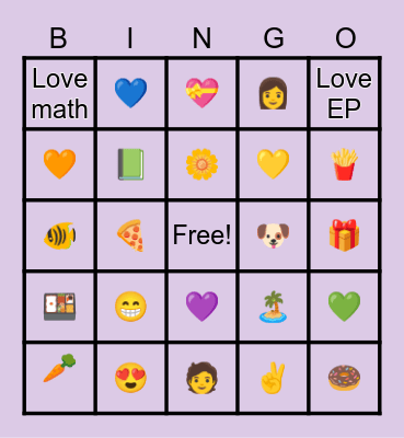 Math HAPPY  M.4 Bingo Card