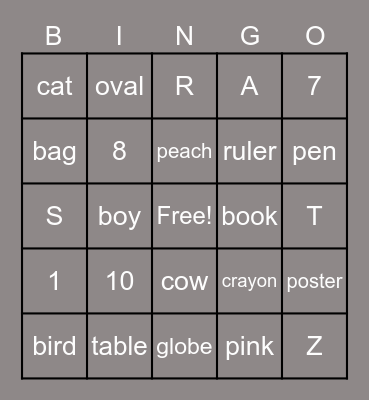 BINGO Card