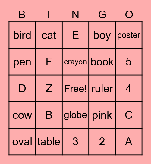 BINGO Card
