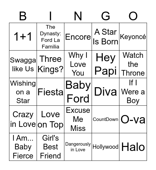Star Studded Baby Bingo! Bingo Card