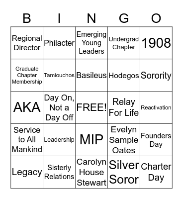 Bingo Card