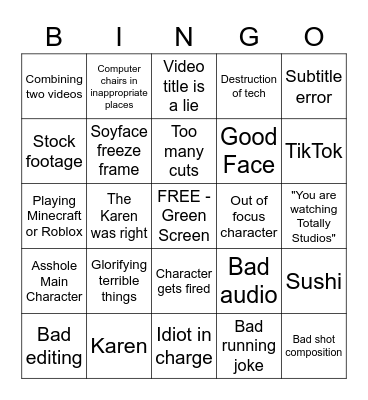 Totally Studio Bingo v1.1 Bingo Card