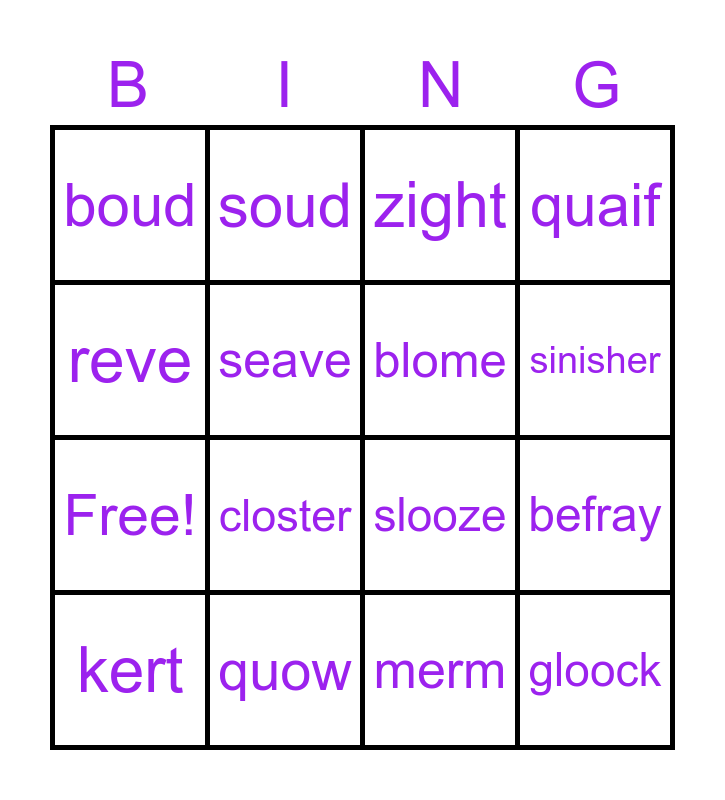 Non Sense Words Bingo Card non-sense-words-bingo-card