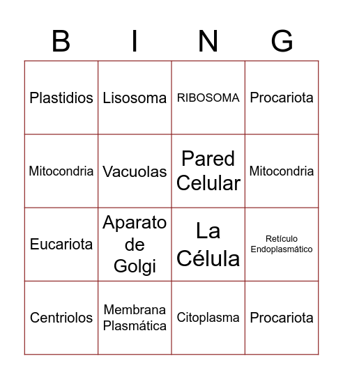 La Célula Bingo Card