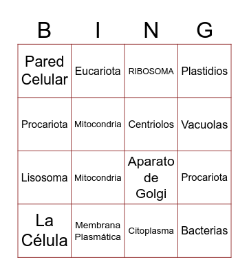 La Célula Bingo Card