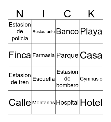 Bingo Card