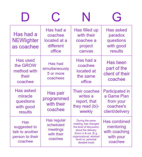 Find a DC that... Bingo Card
