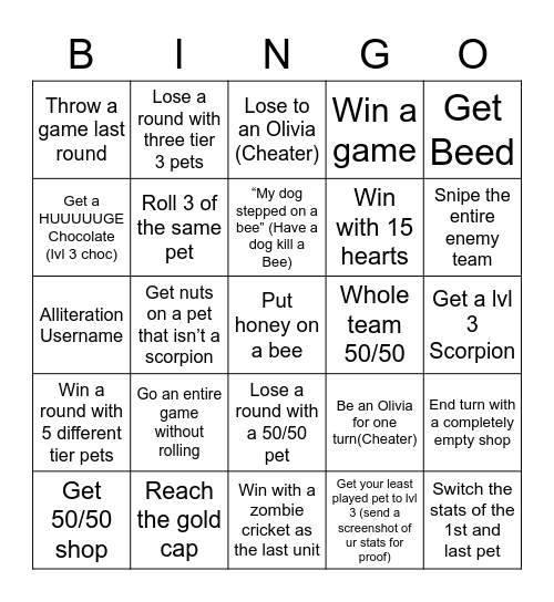 SAP Bingo Card