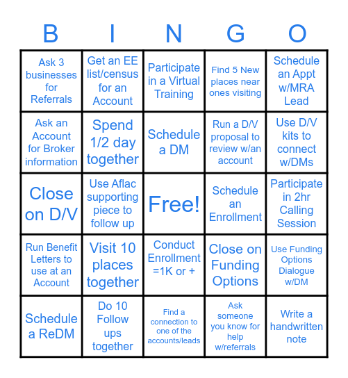 Summer Success Series Bingo Card