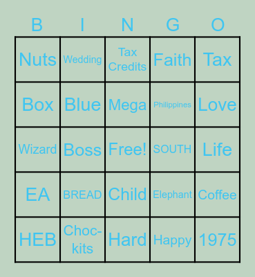 RLDBTS Bingo Card