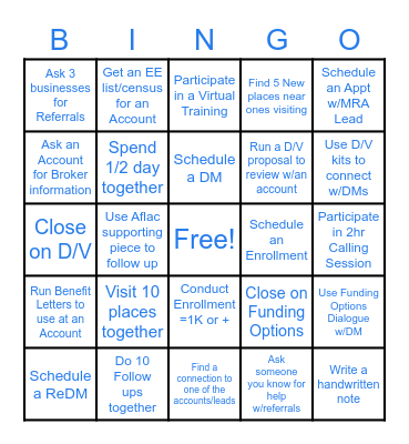 Summer Success Series Bingo Card