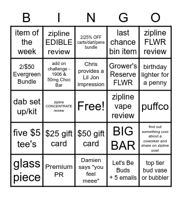 INSA BINGO Card