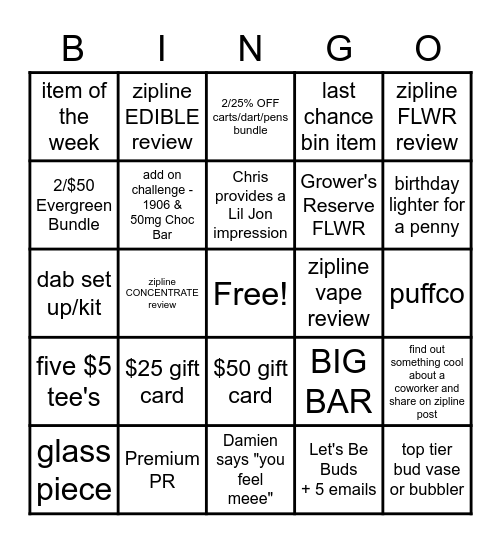 INSA BINGO Card