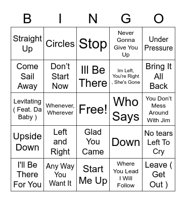 GOING PLACES WITH BINGO Card