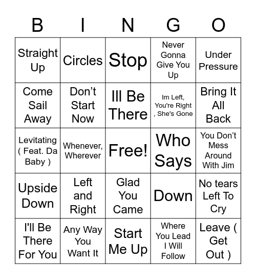 GOING PLACES WITH BINGO Card