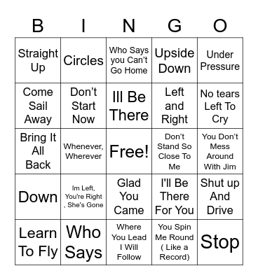 GOING PLACES WITH BINGO Card