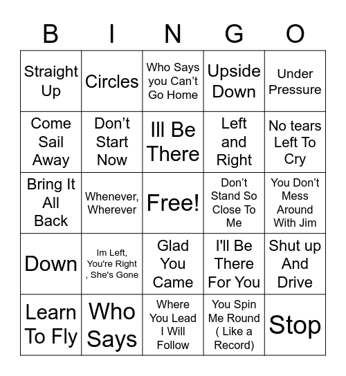 GOING PLACES WITH BINGO Card
