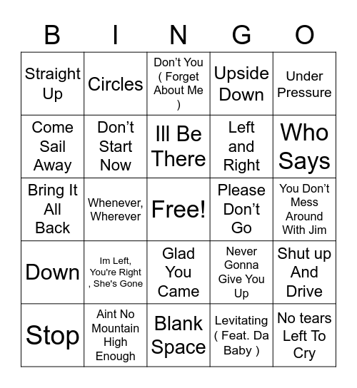 GOING PLACES WITH BINGO Card