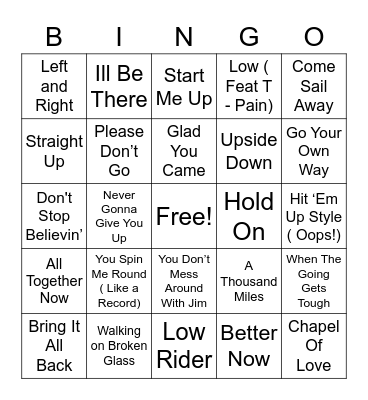 GOING PLACES WITH BINGO Card