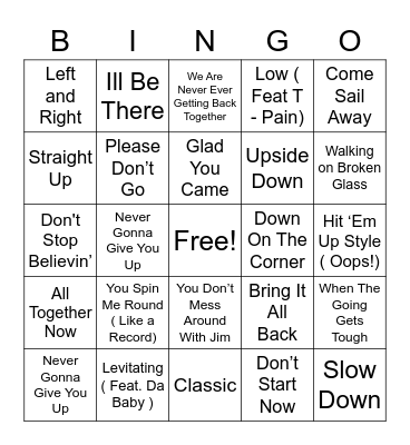 GOING PLACES WITH BINGO Card