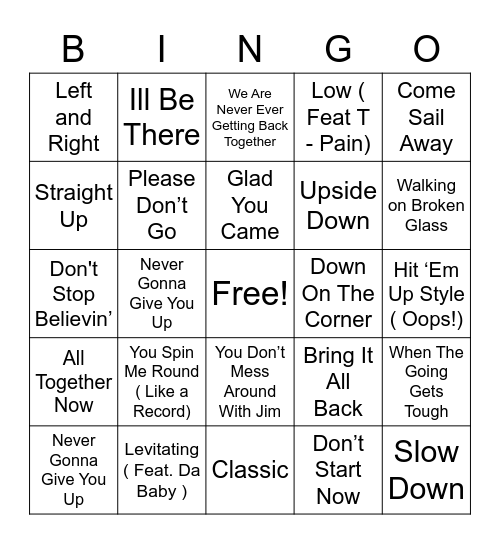 GOING PLACES WITH BINGO Card