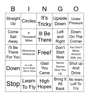 GOING PLACES WITH BINGO Card