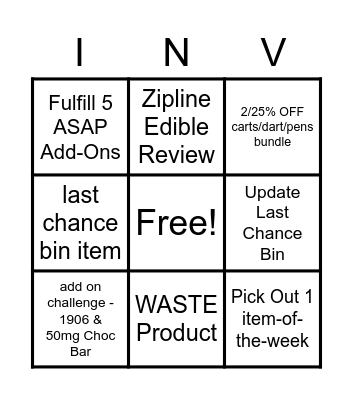 INSA BINGO Card